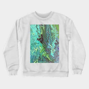 Abstract in Green V Crewneck Sweatshirt